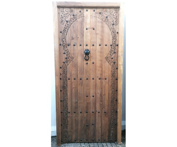 Puerta marroquí de madera Mezquita