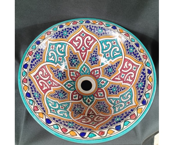 lavabo de cerámica pintado marroquí Imperial