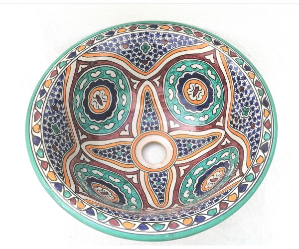 Lavabo de cerámica pintado Valencia