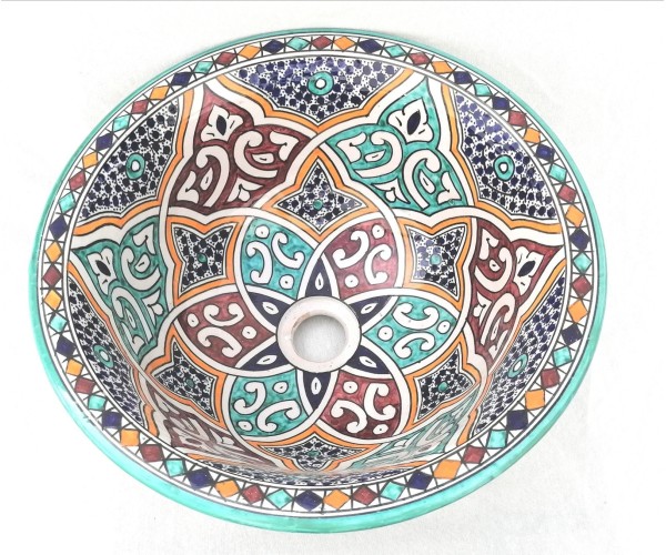 Lavabo cerámica pintado Tripode