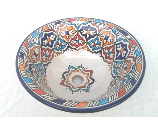 Lavabo de cerámica pintado Mosquí
