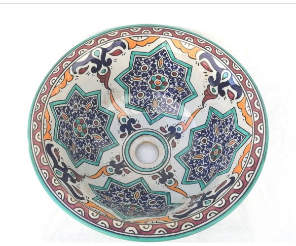 Lavabo de cerámica pintado Huelva