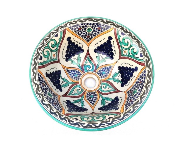 Lavabo de cerámica pintado Oliva