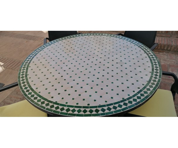 Mesa de mosaico beige verde