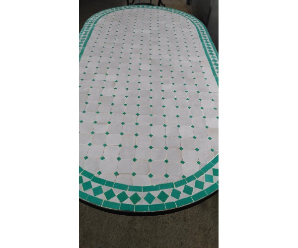 mesa de mosaico árabe oval 1,60*80