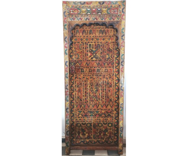 Puerta bereber de madera colores