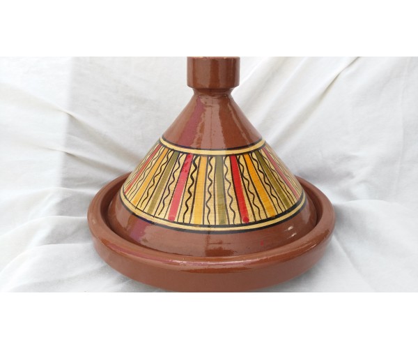 Tajine de cerámica pintado marroquí